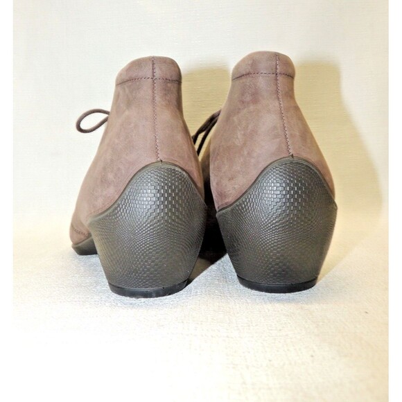Ecco Brown Suede Lace Up Ankle Booties Sz. 39 - Picture 3 of 7